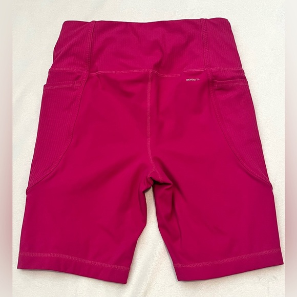 Mondetta Performance Luxury Women's Pink High-Waisted Biker Shorts XS - Picture 14 of 16